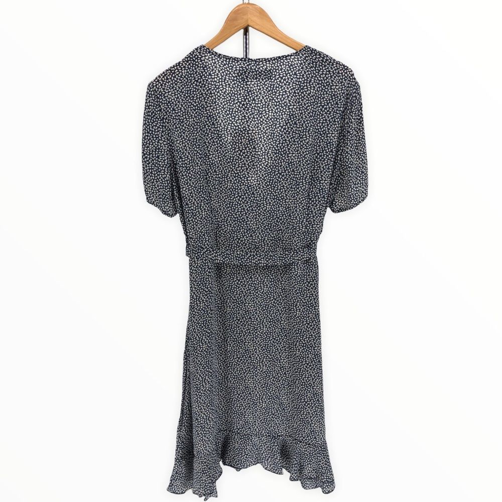 Missguided Maternity Blue Mini Heart Print Ruffle Surplice Deep V Mini Dress NWT - Picture 9 of 14